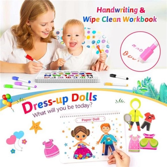 Montessori Preschool Learning Activities Newest Toddler Busy Book Montessori Toy - Picture 3 of 7